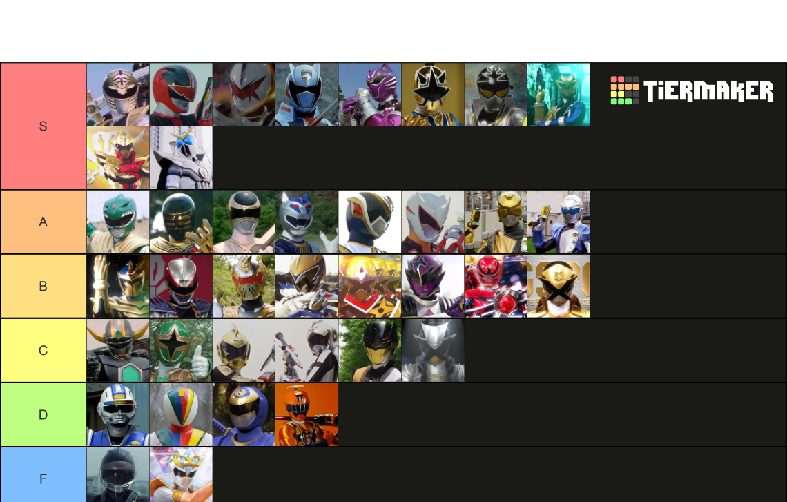 Super Sentai All Sixths Extras Tier List Community Rankings