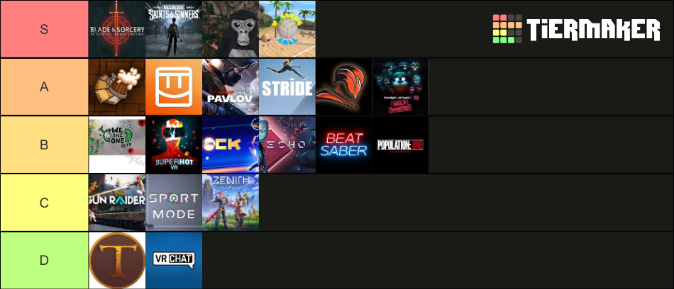 oculus quest 2 games tier list