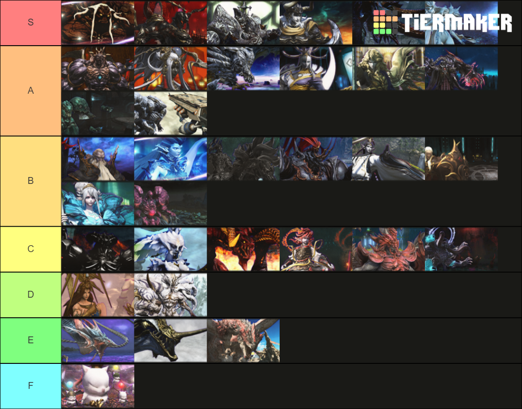 FFXIV Trial (ENDWALKER Spoilers) Tier List Rankings) TierMaker