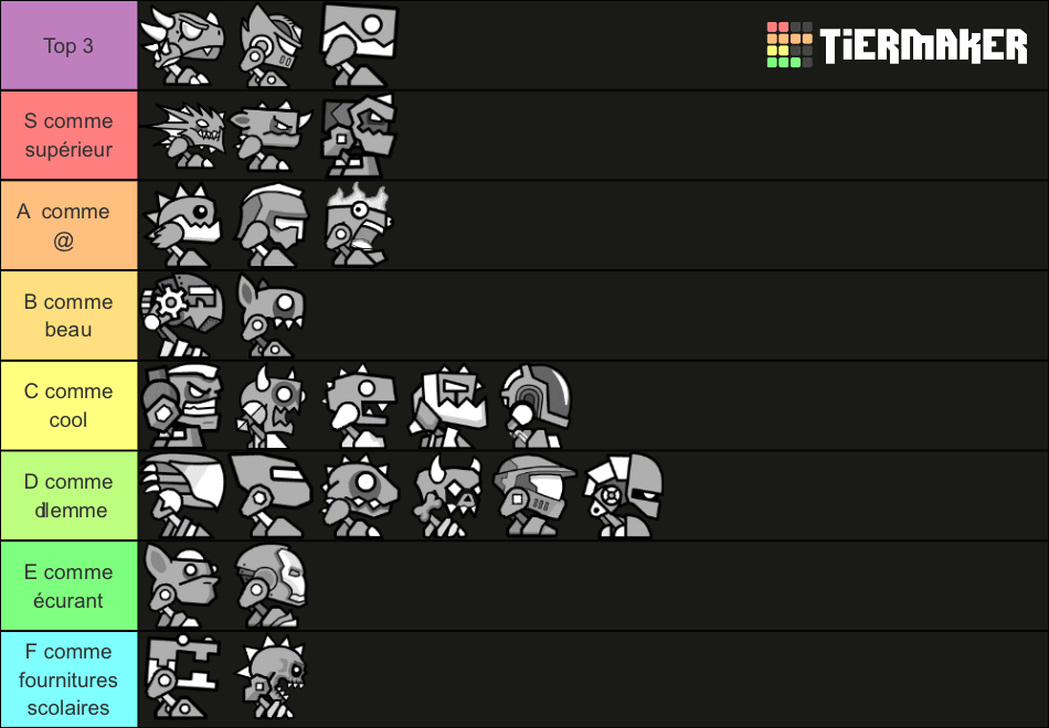 Robots in Geometry Dash Tier List Rankings) TierMaker
