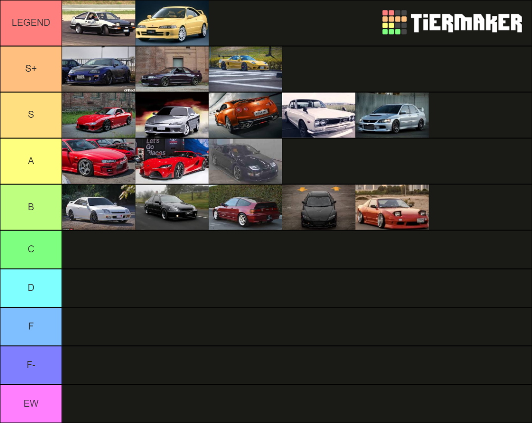 JDM Cars Tier List (Community Rankings) - TierMaker