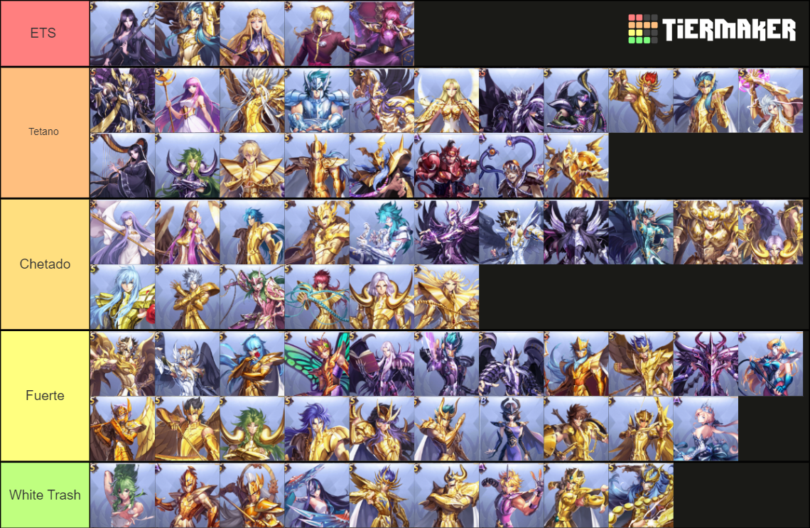 Saint Seiya Awakening Tier List Rankings) TierMaker