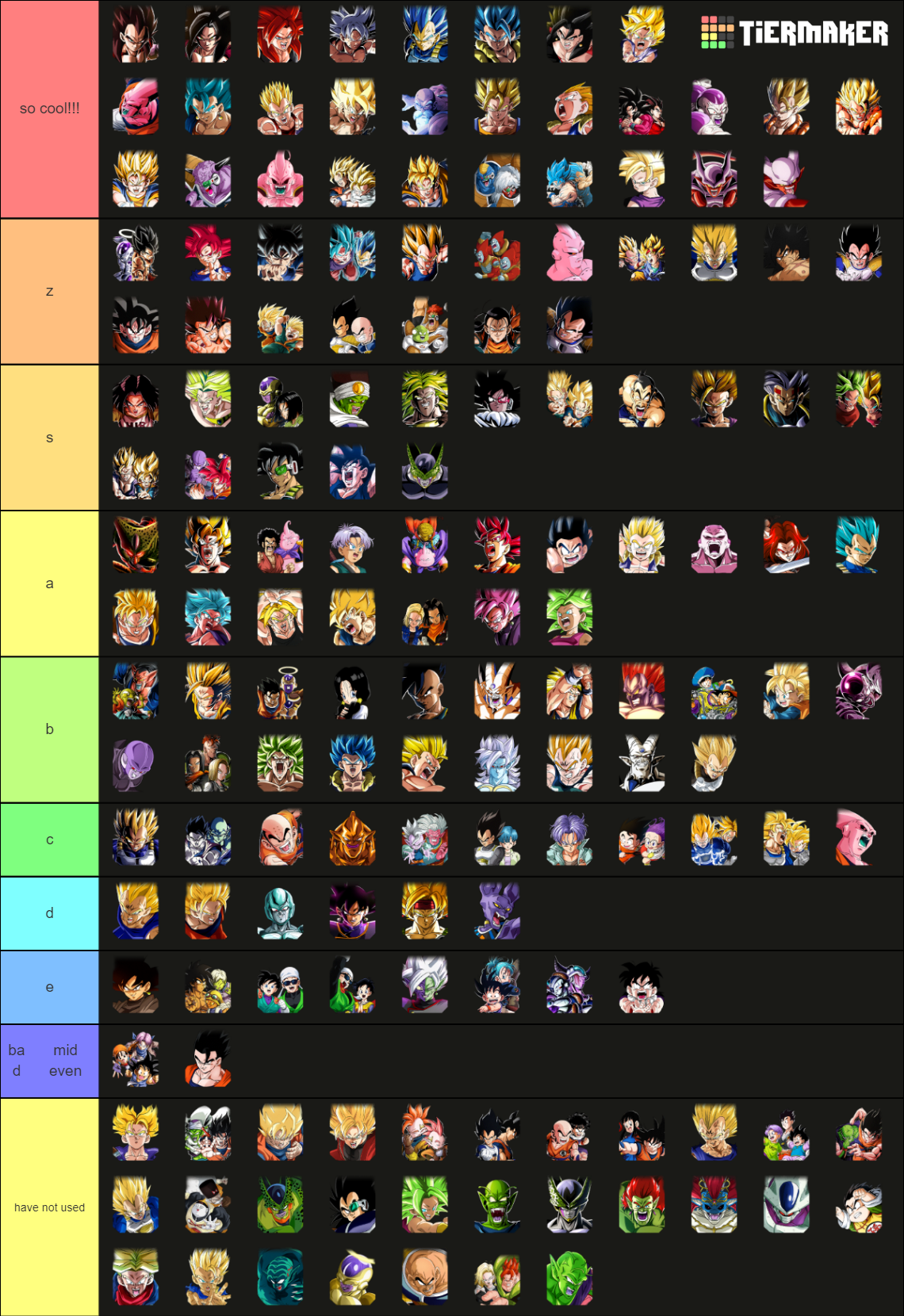 SA DBZ Dokkan Battle Tier List Rankings) TierMaker