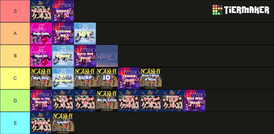 Itzy Songs (2021) Tier List (Community Rankings) - TierMaker