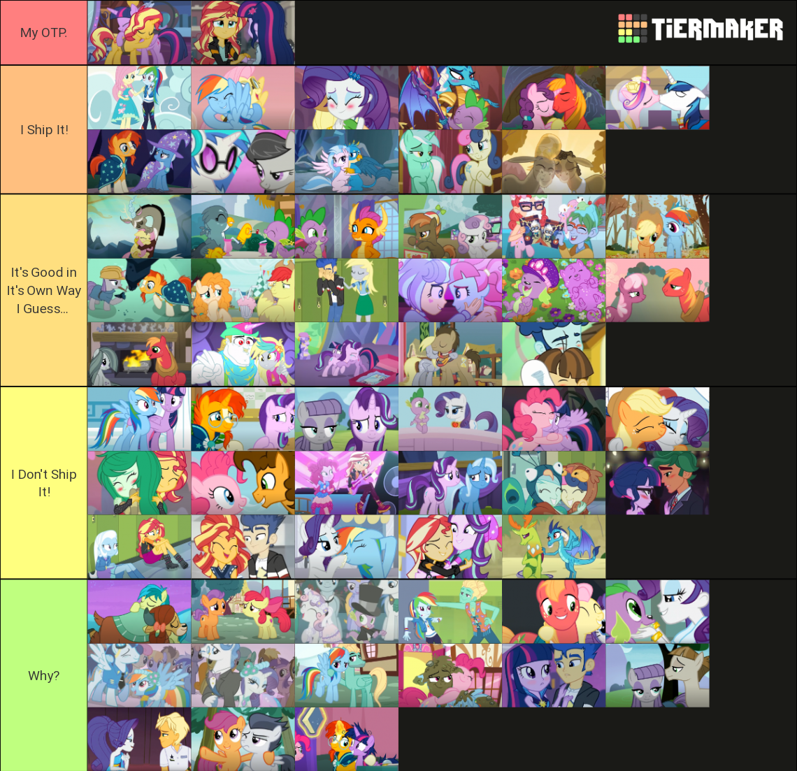 My Little Pony Ships Tier List (Community Rankings) - TierMaker