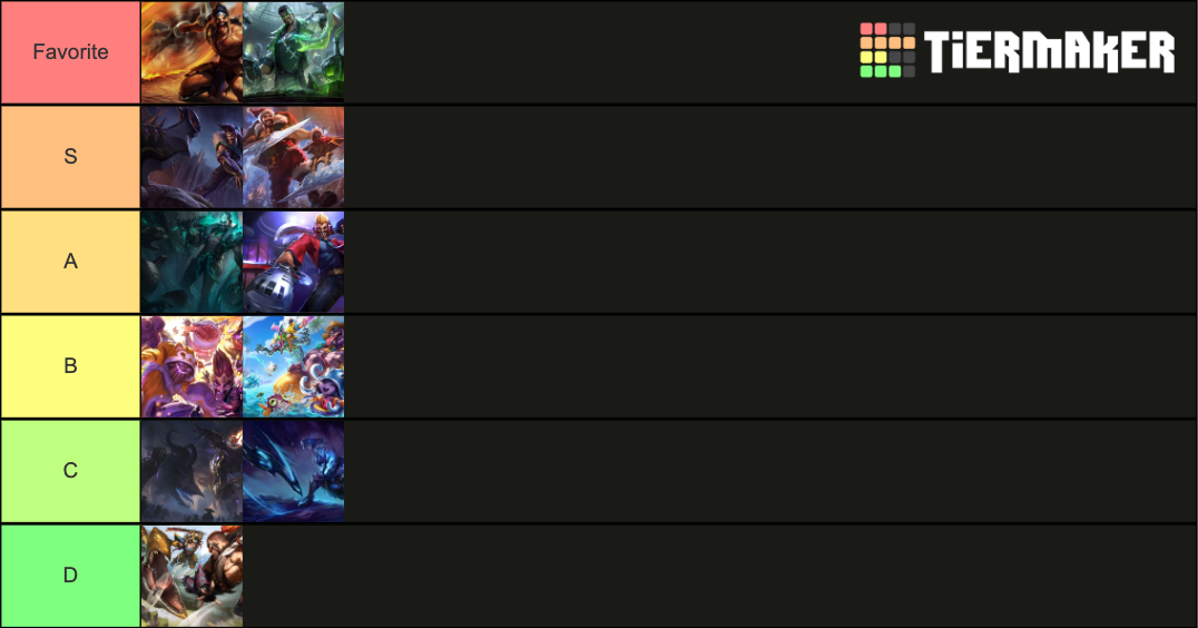 Draven skins Tier List (Community Rankings) - TierMaker