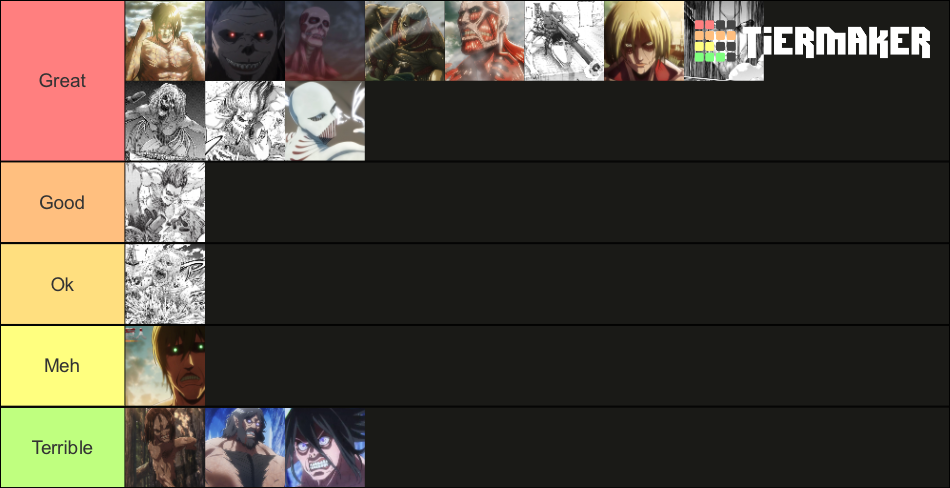 Attack On Titan Nine Titan Design Tier List (Community Rankings ...