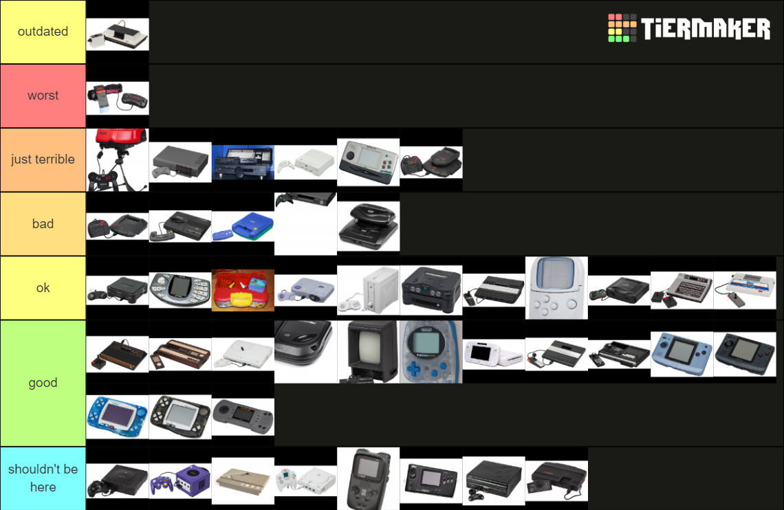 Every single video game console Tier List (Community Rankings) - TierMaker