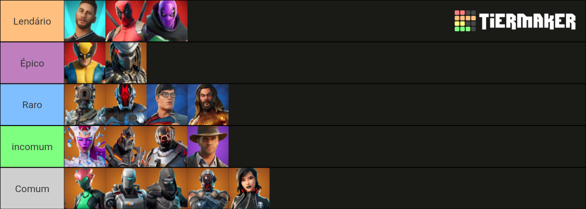 Skins Secretas Fortnite Tier List (Community Rankings)   TierMaker