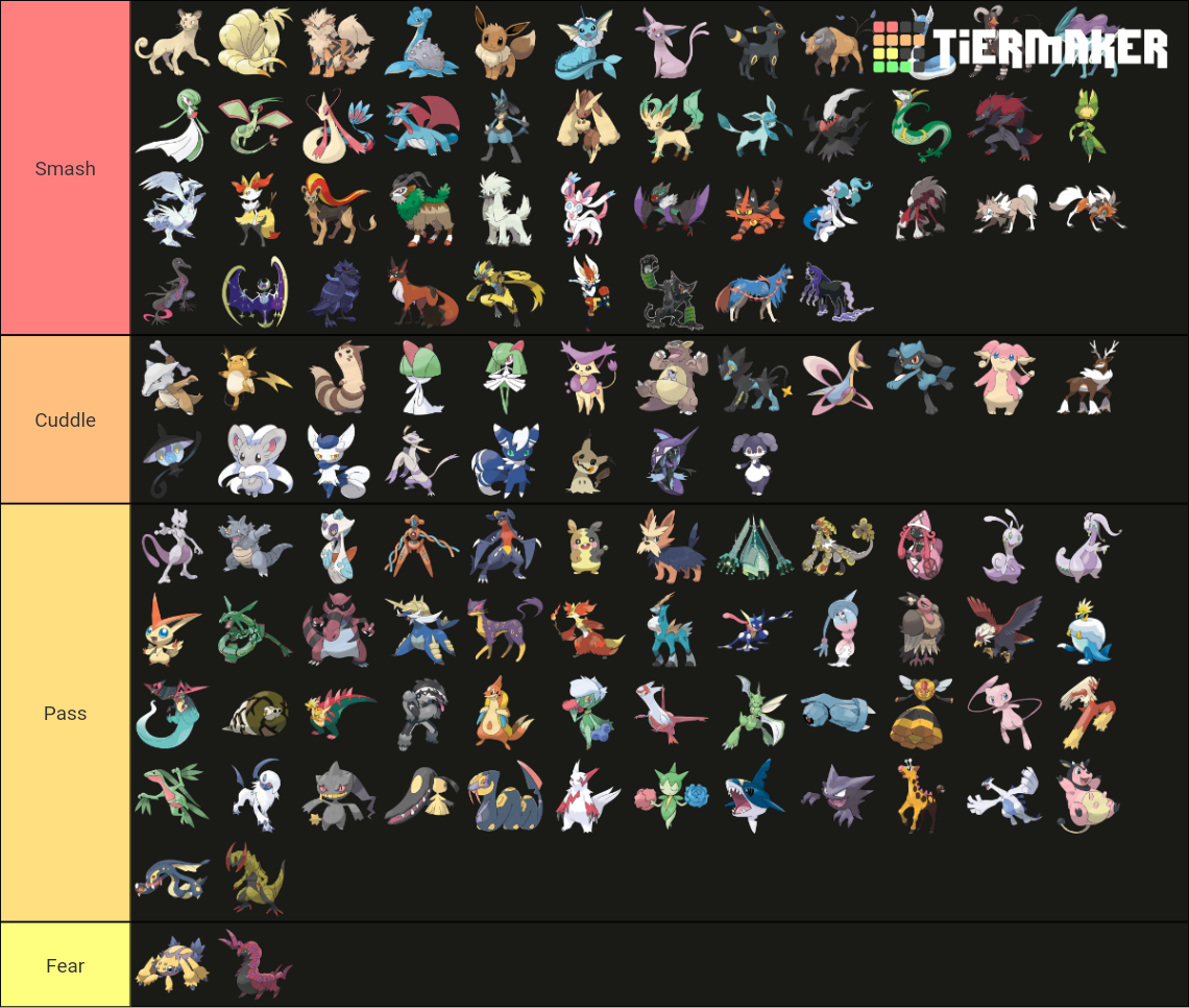 Pokemon Smash Or Pass Tier List Rankings) TierMaker