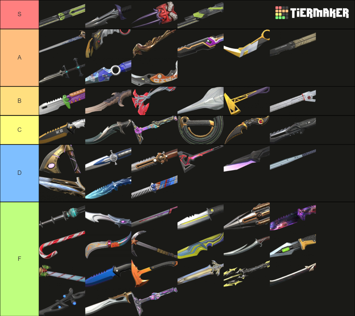 valorant knife skins (May 2022) Tier List (Community Rankings) - TierMaker