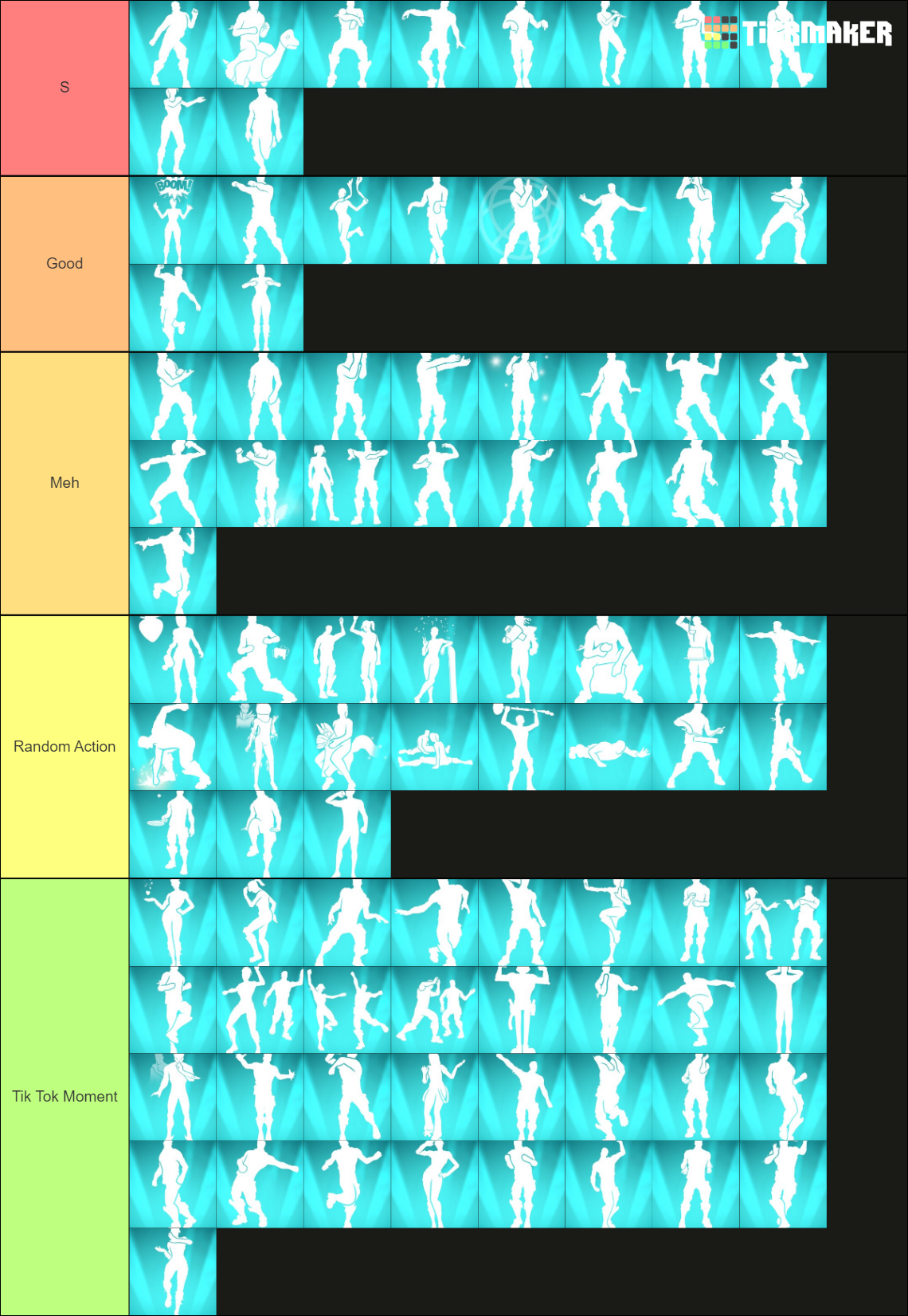 Fortnite Icon Series Emotes Tier List (Community Rankings) - TierMaker