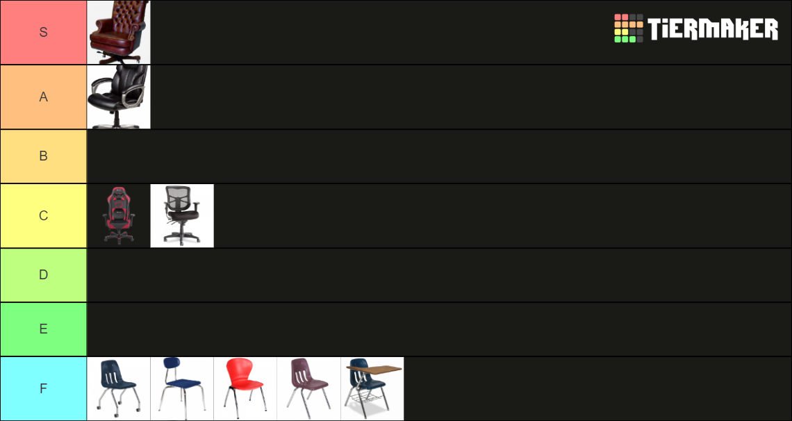 Chair Tier List Rankings) TierMaker