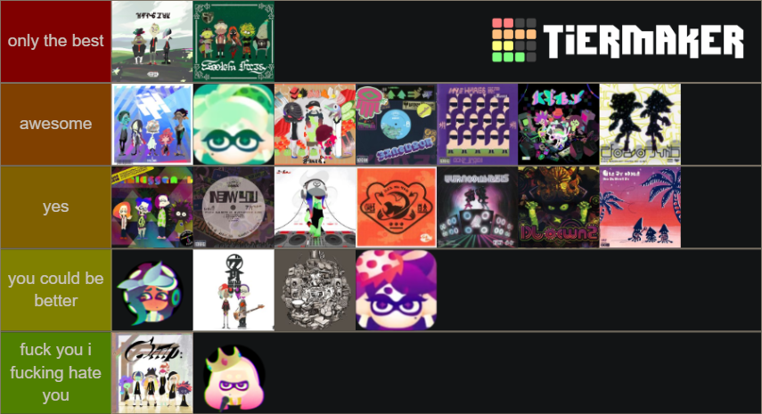 All Splatoon Bands Tier List (Community Rankings) - TierMaker