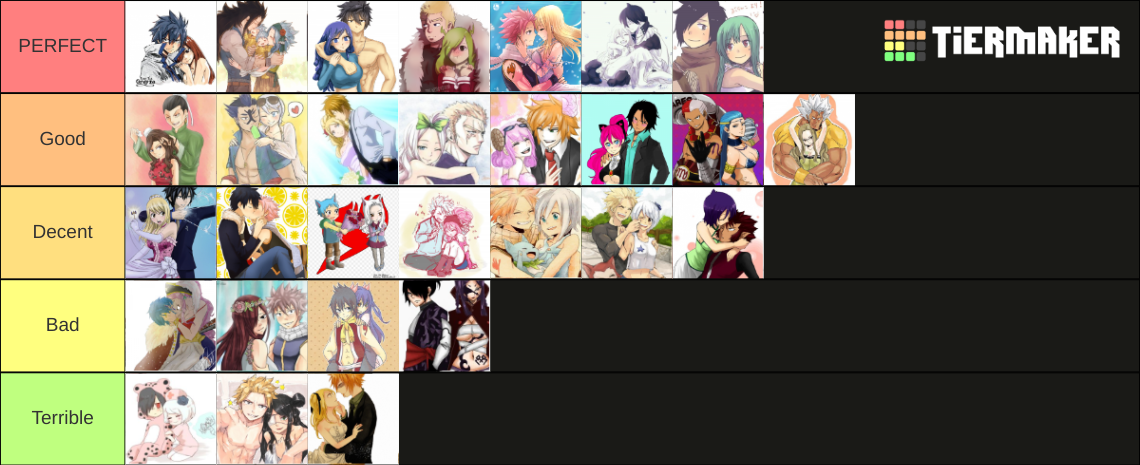 Fairy Tail Couples Tier List (Community Rankings) - TierMaker