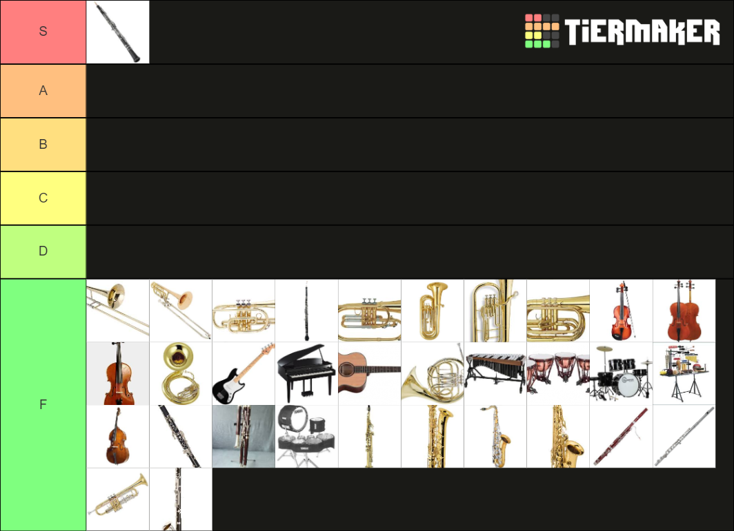 Instrument Tier List Rankings) TierMaker