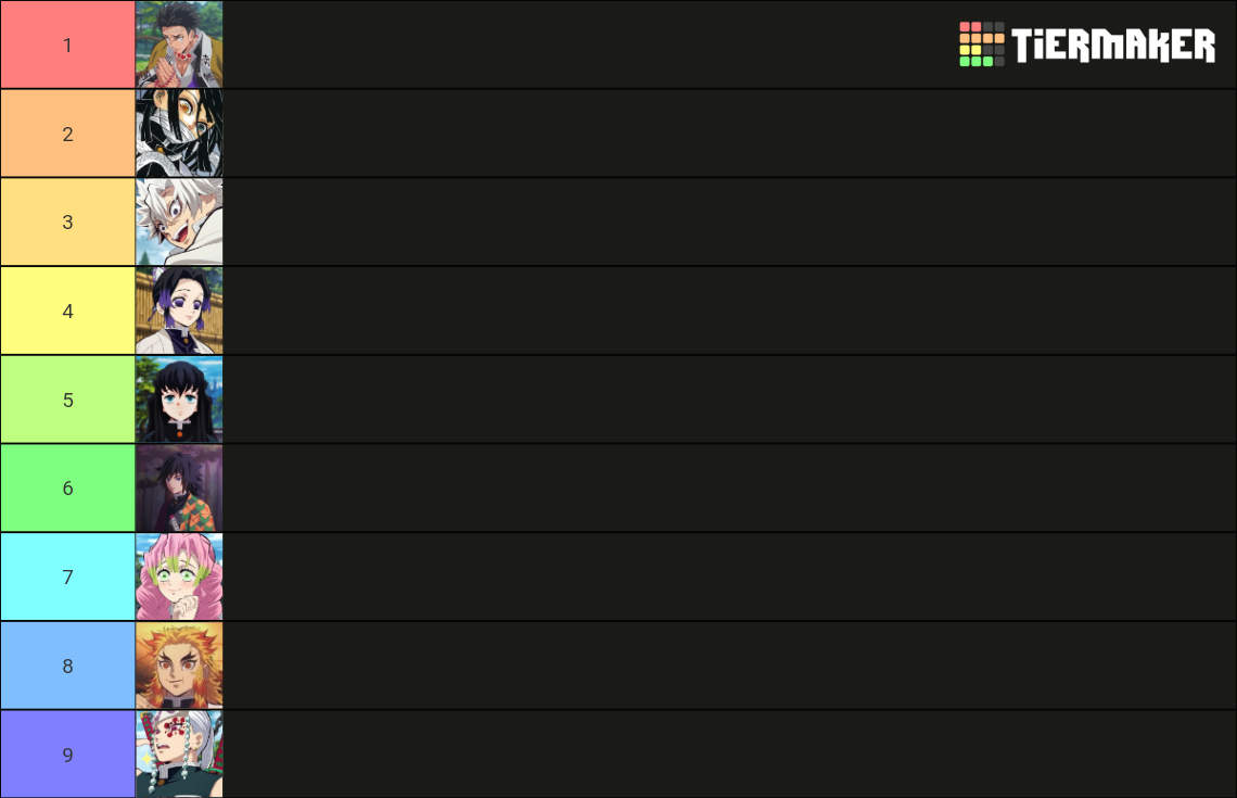 Hashira Ranking To Tier List Community Rankings Tiermaker