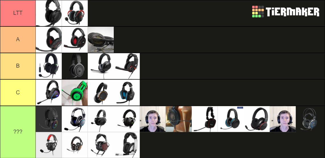 Gaming Headset Tier List (Community Rankings) - TierMaker