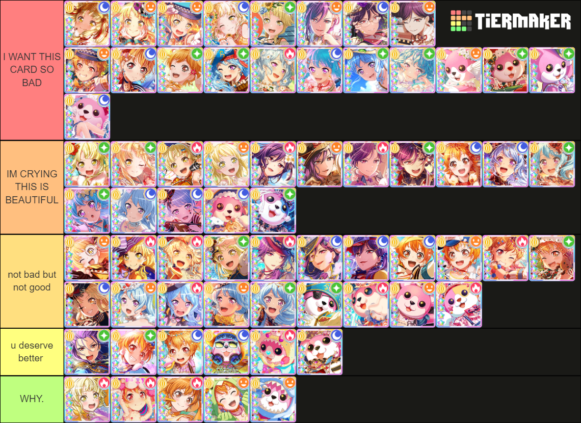 bandori 4 star cards Tier List (Community Rankings) - TierMaker