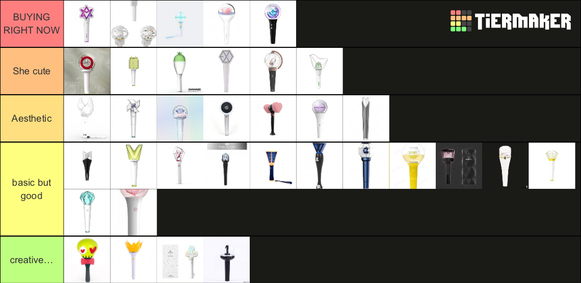 Kpop Lightstick Ranking 2020 Version Tier List Rankings