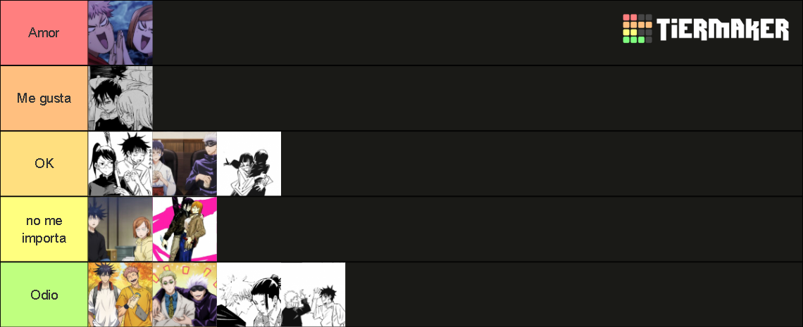 Jujutsu kaisen ships Tier List (Community Rankings) - TierMaker