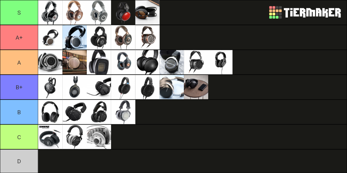 My headphone Tier List Rankings) TierMaker