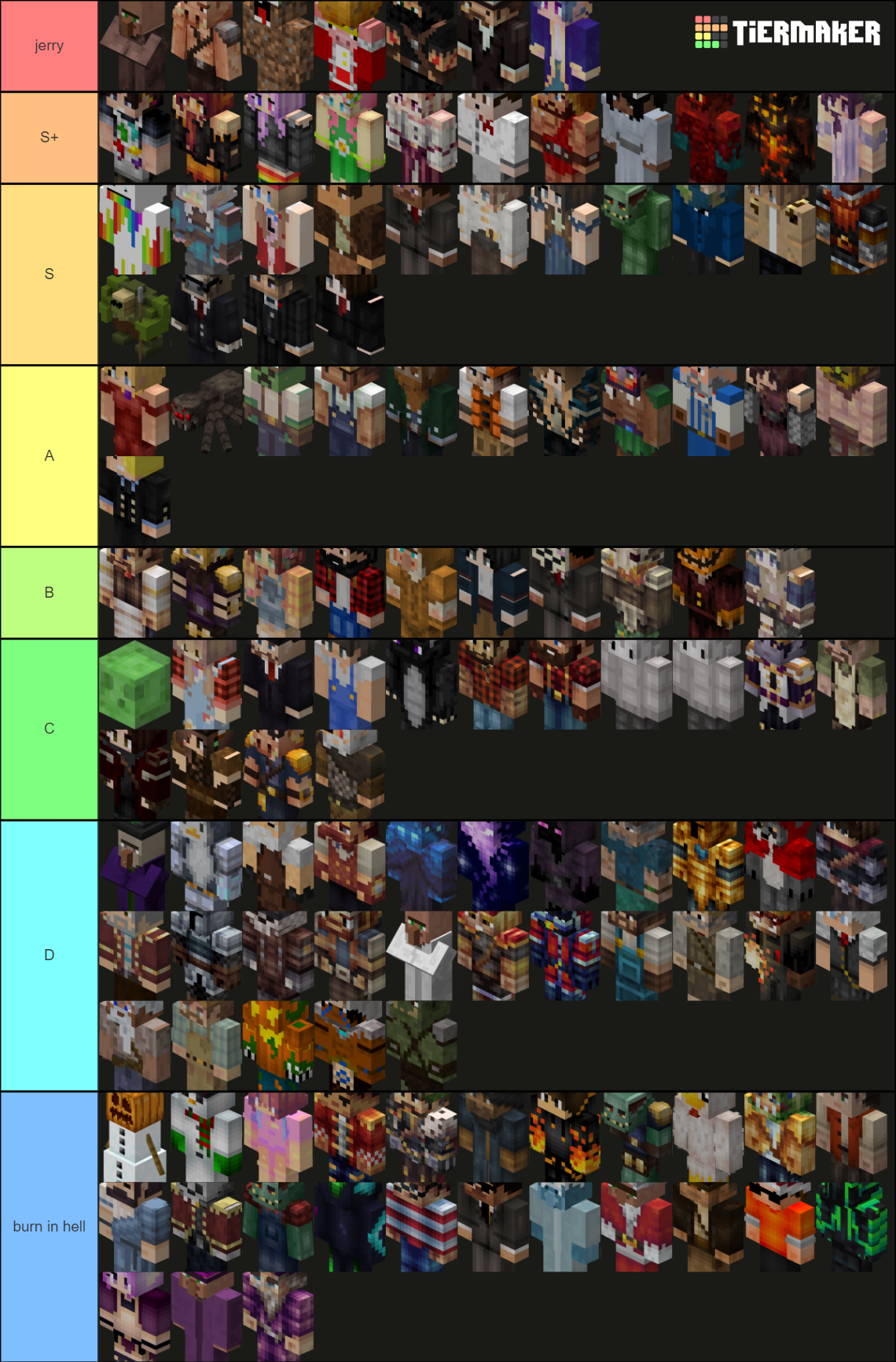 Skyblock npc's smash or pass edition Tier List Rankings) TierMaker