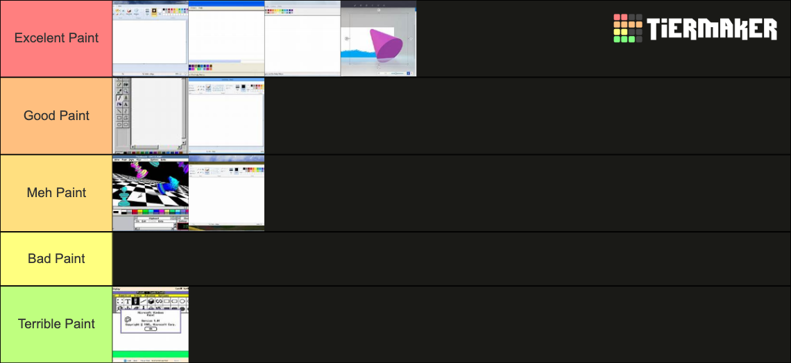Paint Tier List Rankings) TierMaker