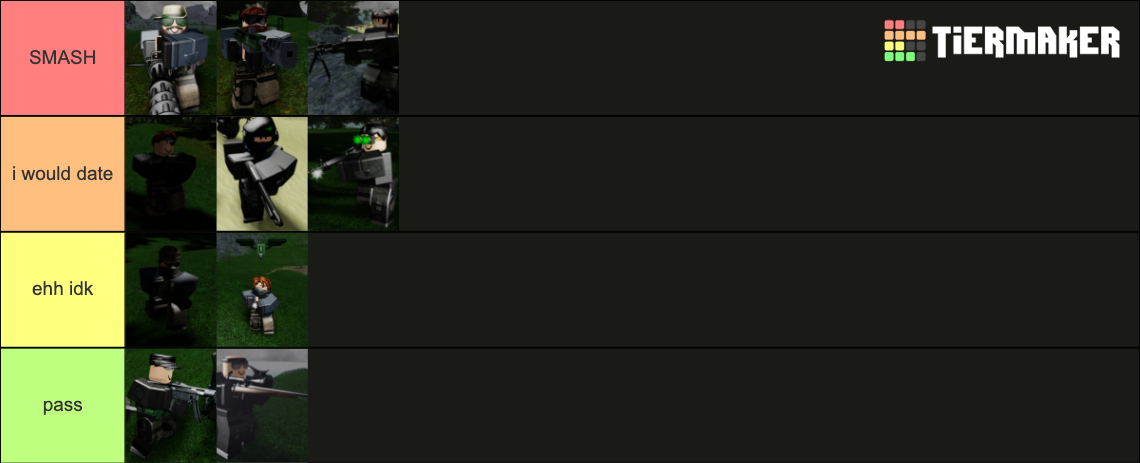 Roblox Isle Mercenaries Tier List (Community Rankings) - TierMaker