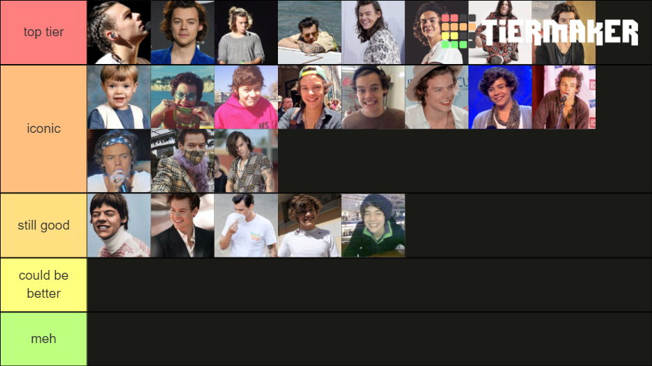 harry styles eras (hairstyles) Tier List Rankings) TierMaker