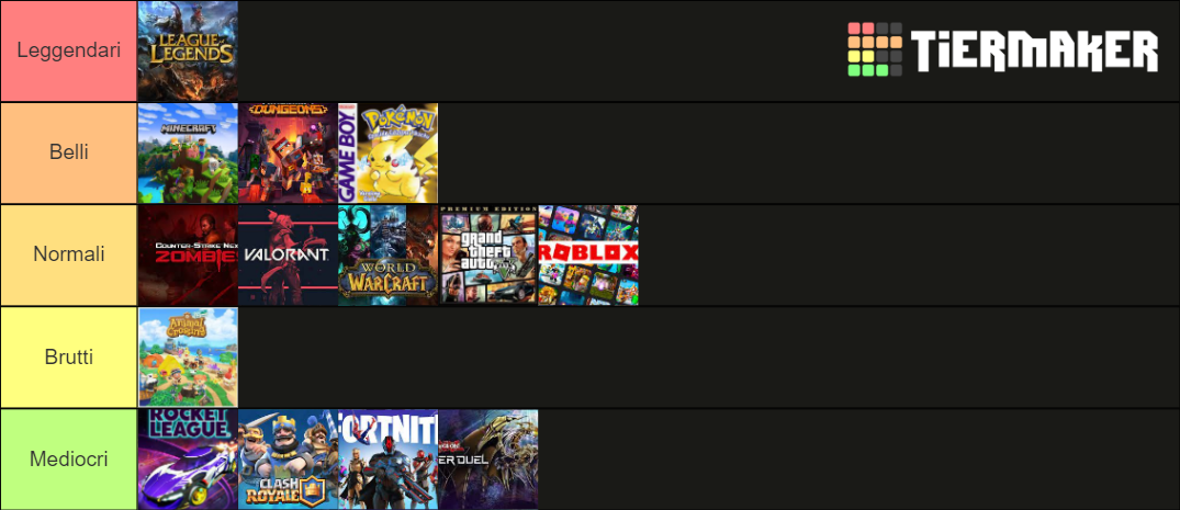 Popular Game Ranking Popular Games Tier List (Community Rankings) - TierMaker