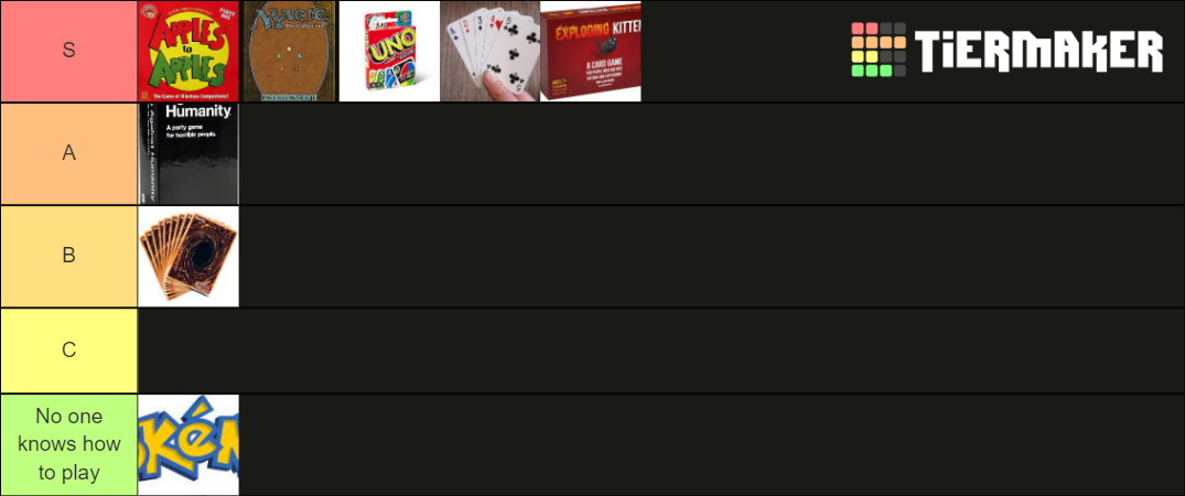 Card Games Tier List (Community Rankings) - TierMaker