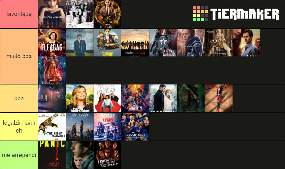 2021 tv shows Tier List Rankings) TierMaker