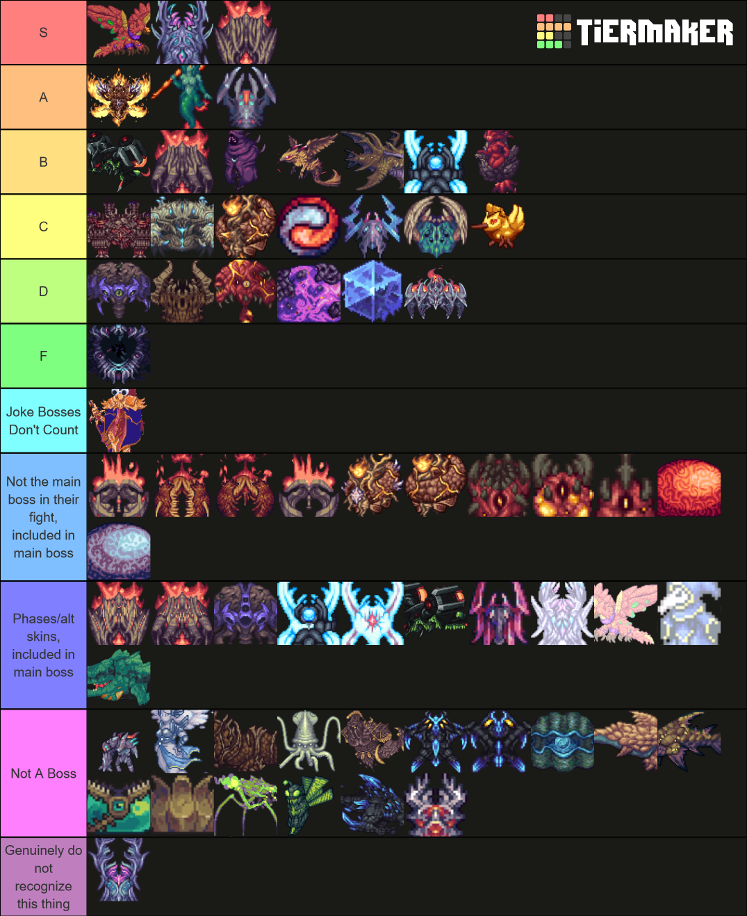 Calamity Bosses 5 2 2020 Tier List Community Rankings TierMaker   Calamity Bosses 5 2 2020 361898 1625427186 