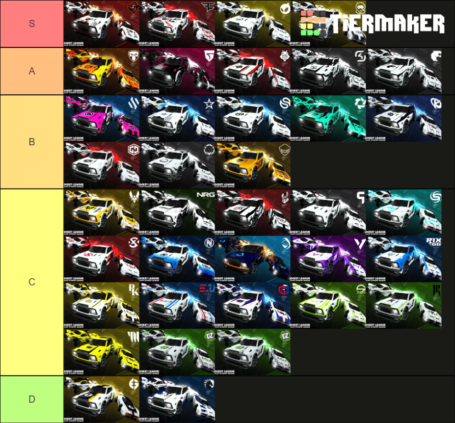 Rocket league rlcs 2022 decals Tier List Rankings) TierMaker