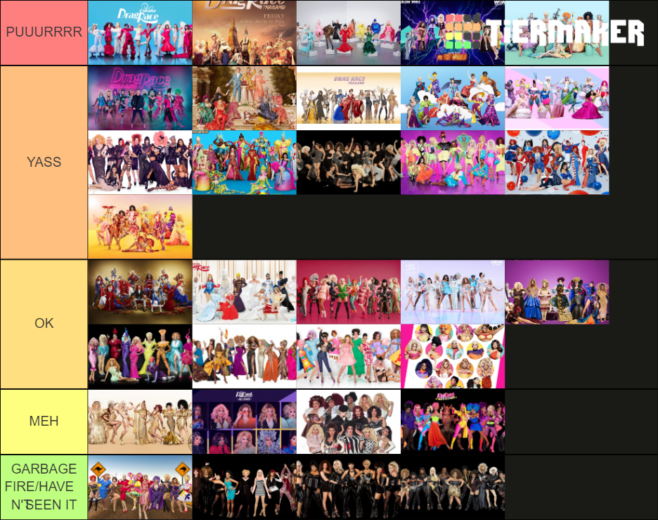 Drag Race Seasons Tier List Rankings) TierMaker