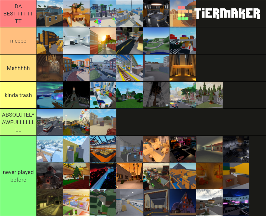 Arsenal Maps 2021 Tier List Rankings) TierMaker