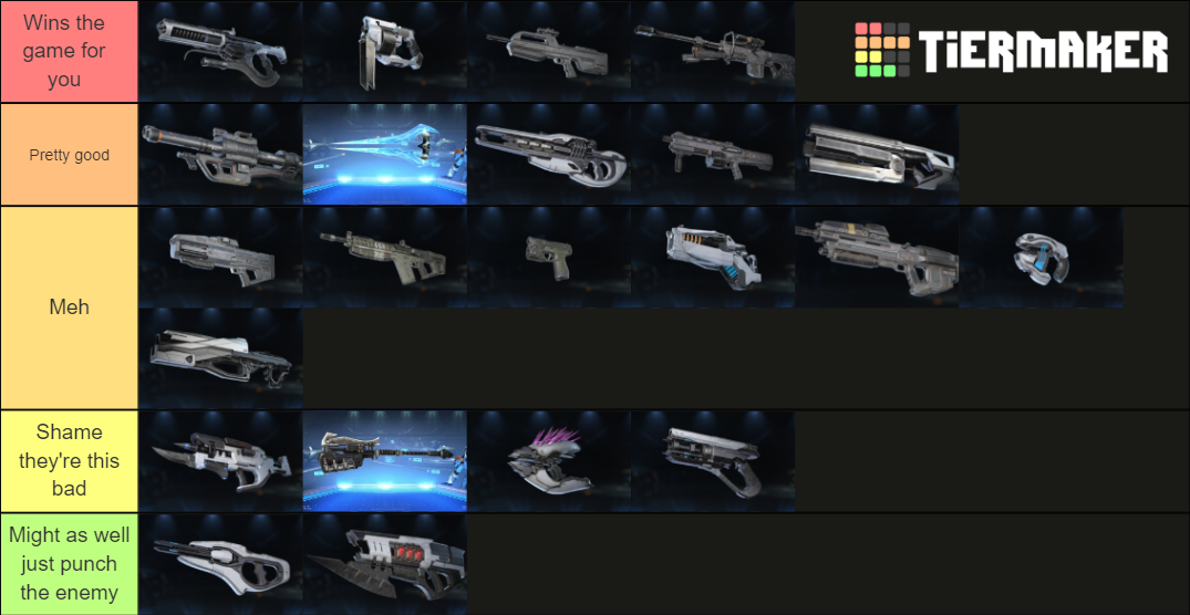 Halo Infinite Weapons Tier List (Community Rankings) - TierMaker