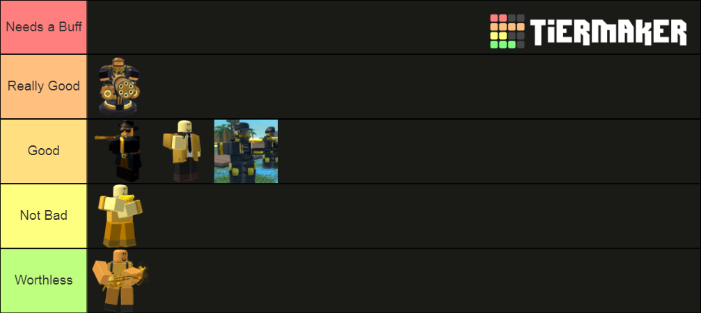 Tds Golden Skins Tiermaker Tier List Community Rankin - vrogue.co