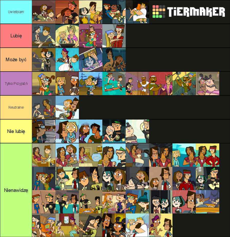 Total Drama Ships S1-3 Tier List (Community Rankings) - TierMaker