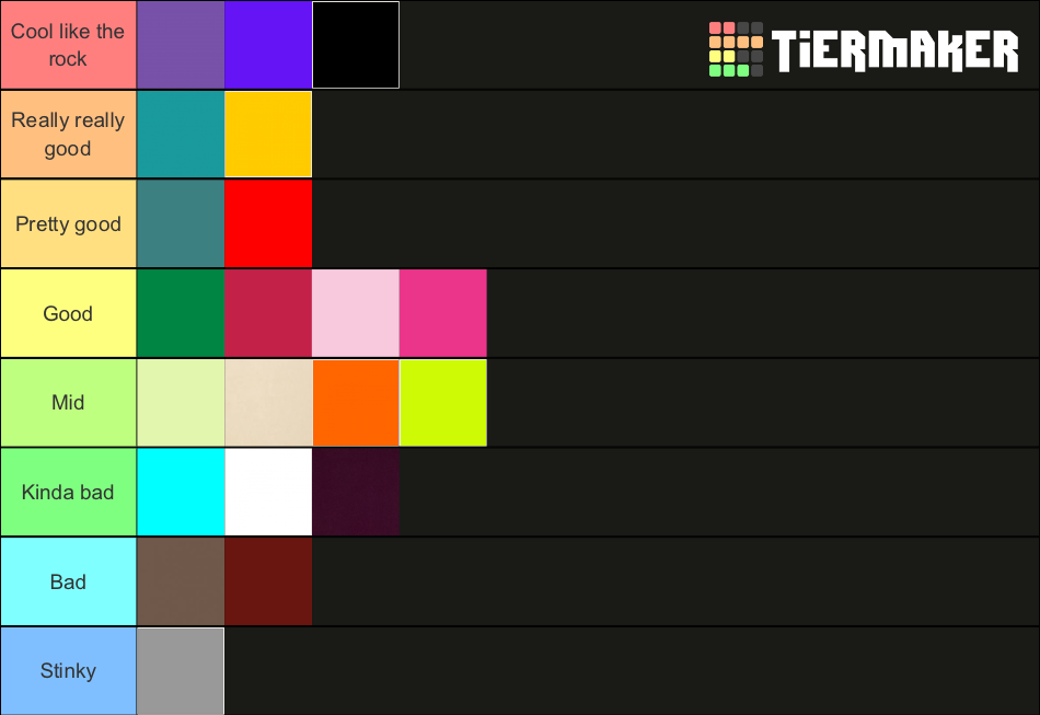 Colors Tier List (Community Rankings) - TierMaker