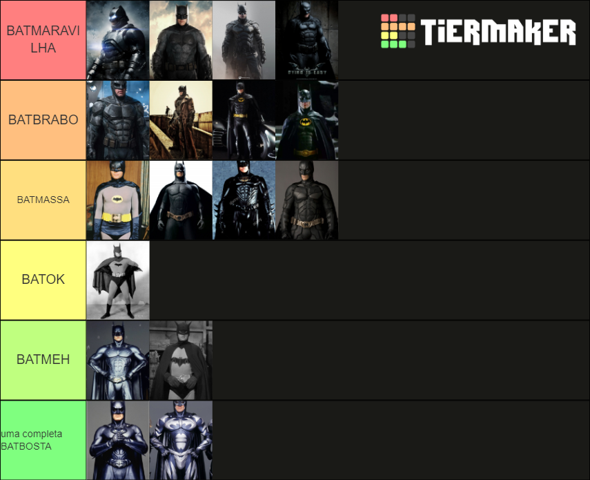 Trajes de Batman Tier List Rankings) TierMaker