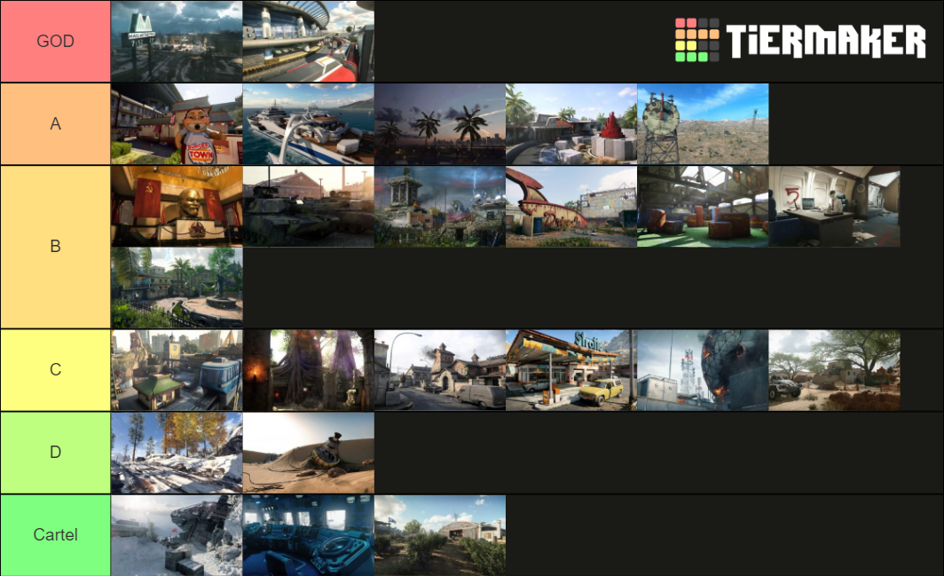 COD Cold War Maps Tier List Rankings) TierMaker