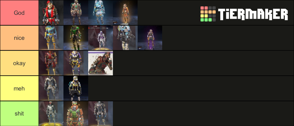 Apex octane skins Tier List (Community Rankings) - TierMaker