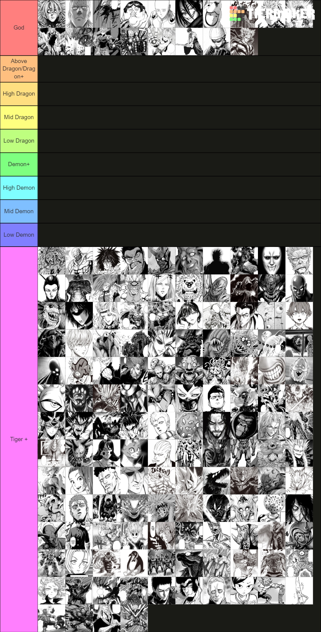 One Punch Man Strongest Characters(Disaster level) Tier List (Community