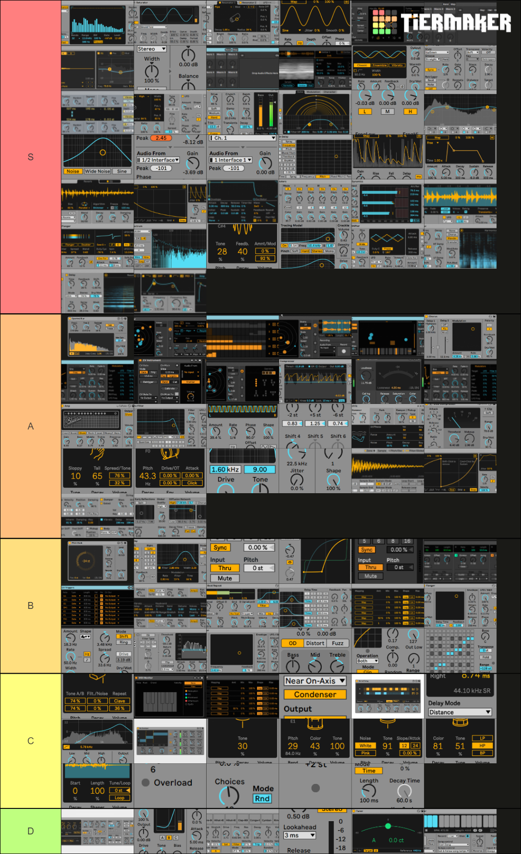 Ableton Devices Tier List (Community Rankings) - TierMaker