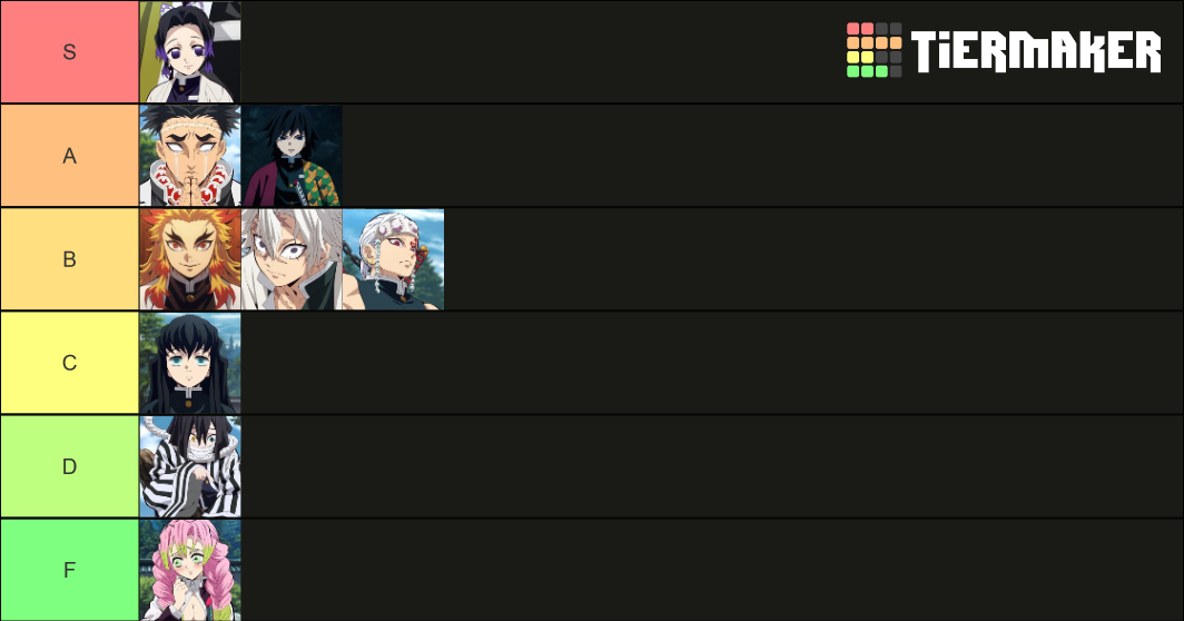 Demon Slayer Hashira Tier List   Design Talk