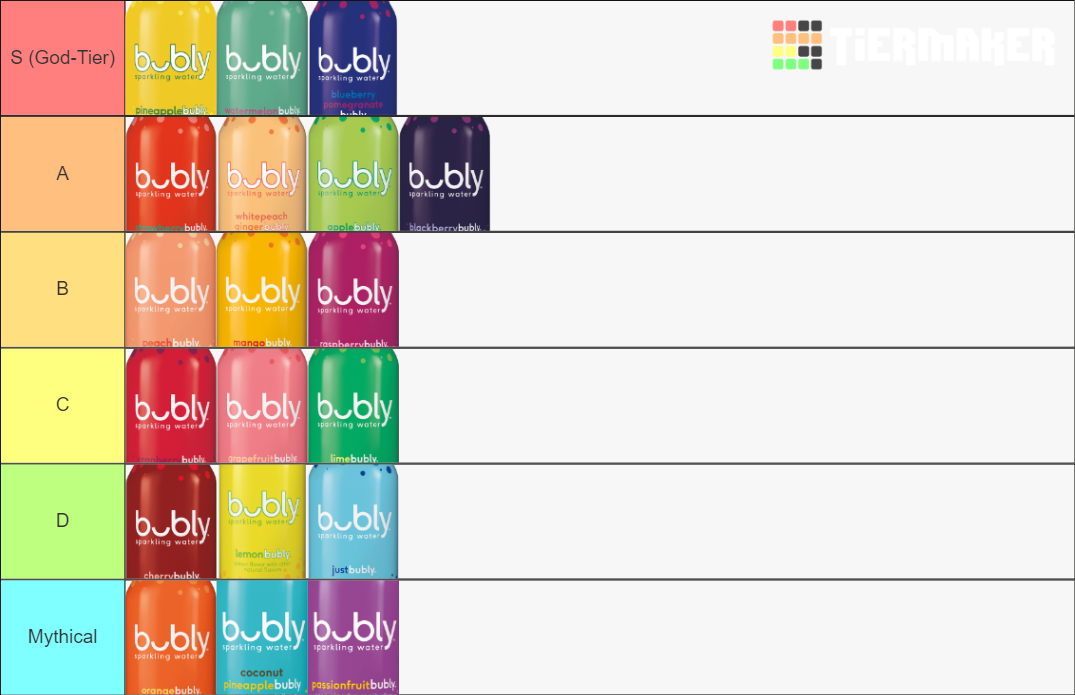 bubly-flavors-2022-tier-list-community-rankings-tiermaker