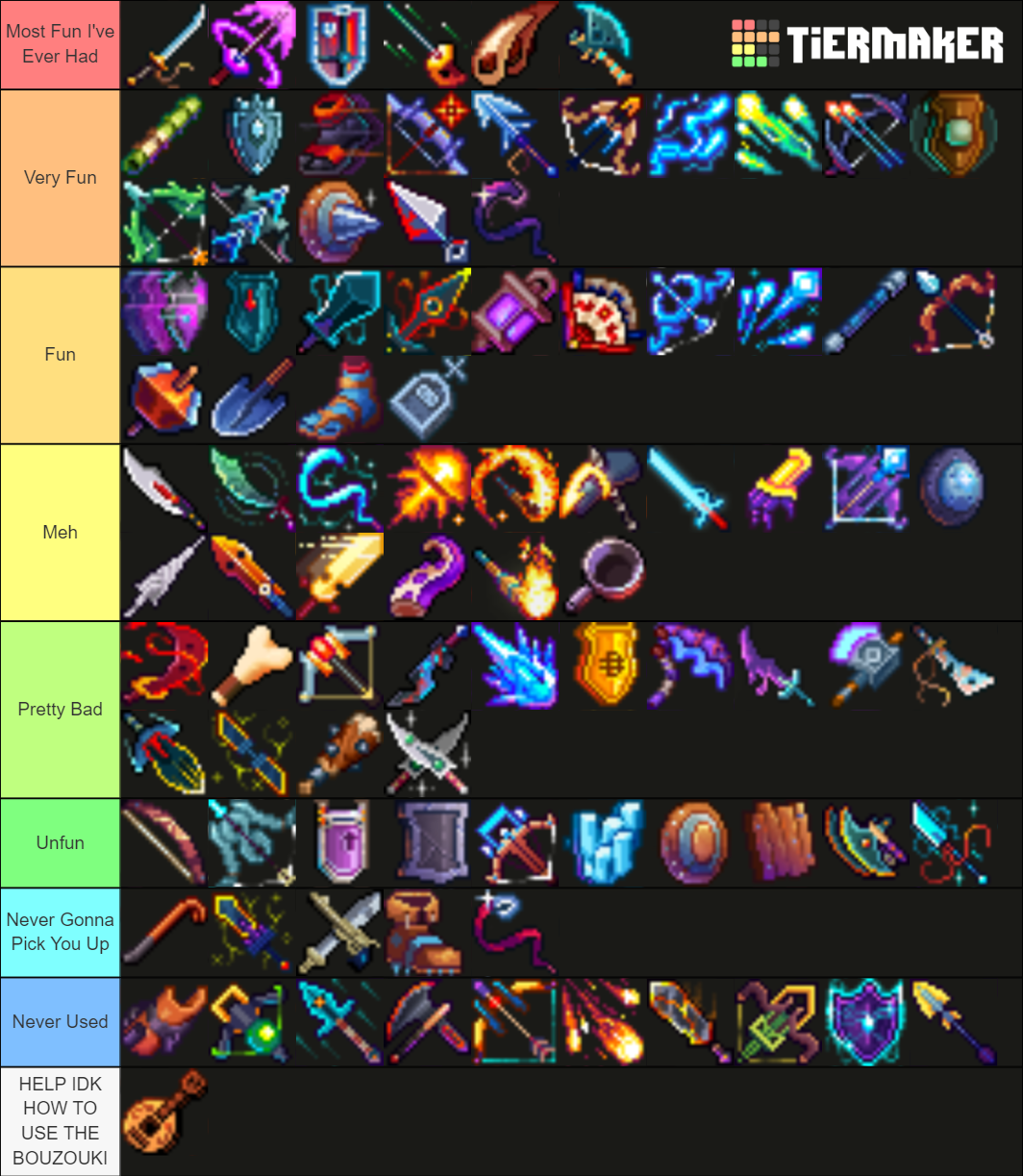 Dead Cells Weapons (2.6) Tier List (Community Rankings) - TierMaker