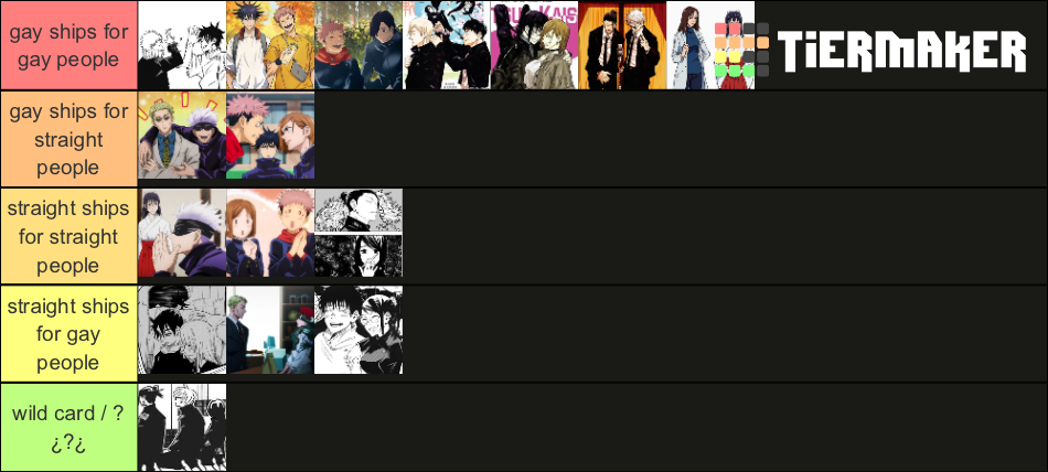 jujutsu kaisen ships Tier List (Community Rankings) - TierMaker